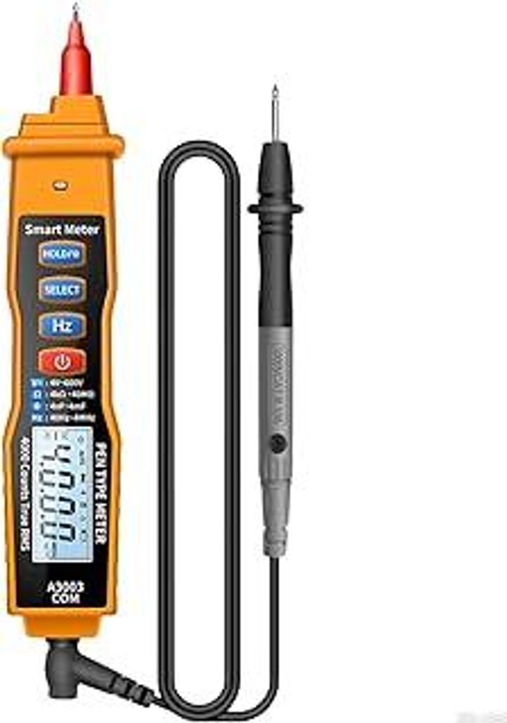 Multimeter Spannungsprüfer, Voltmeter Durchgangsprüfer mit Auto Range, Digital Pen Berührungslos Spannungsprüfer für AC/DC Spannung, Strom, Wi...