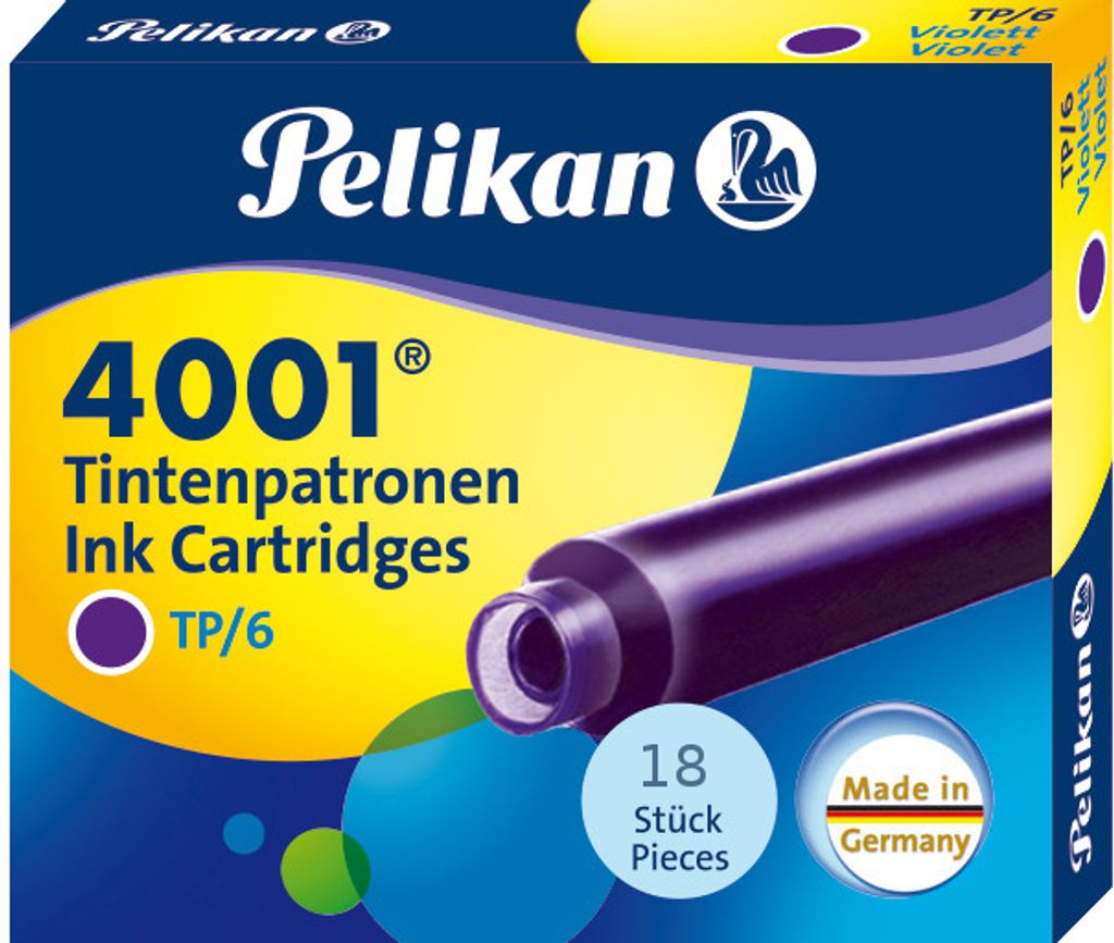 18 Pelikan Tintenpatronen 4001 / Füllerpatronen / Farbe: violett