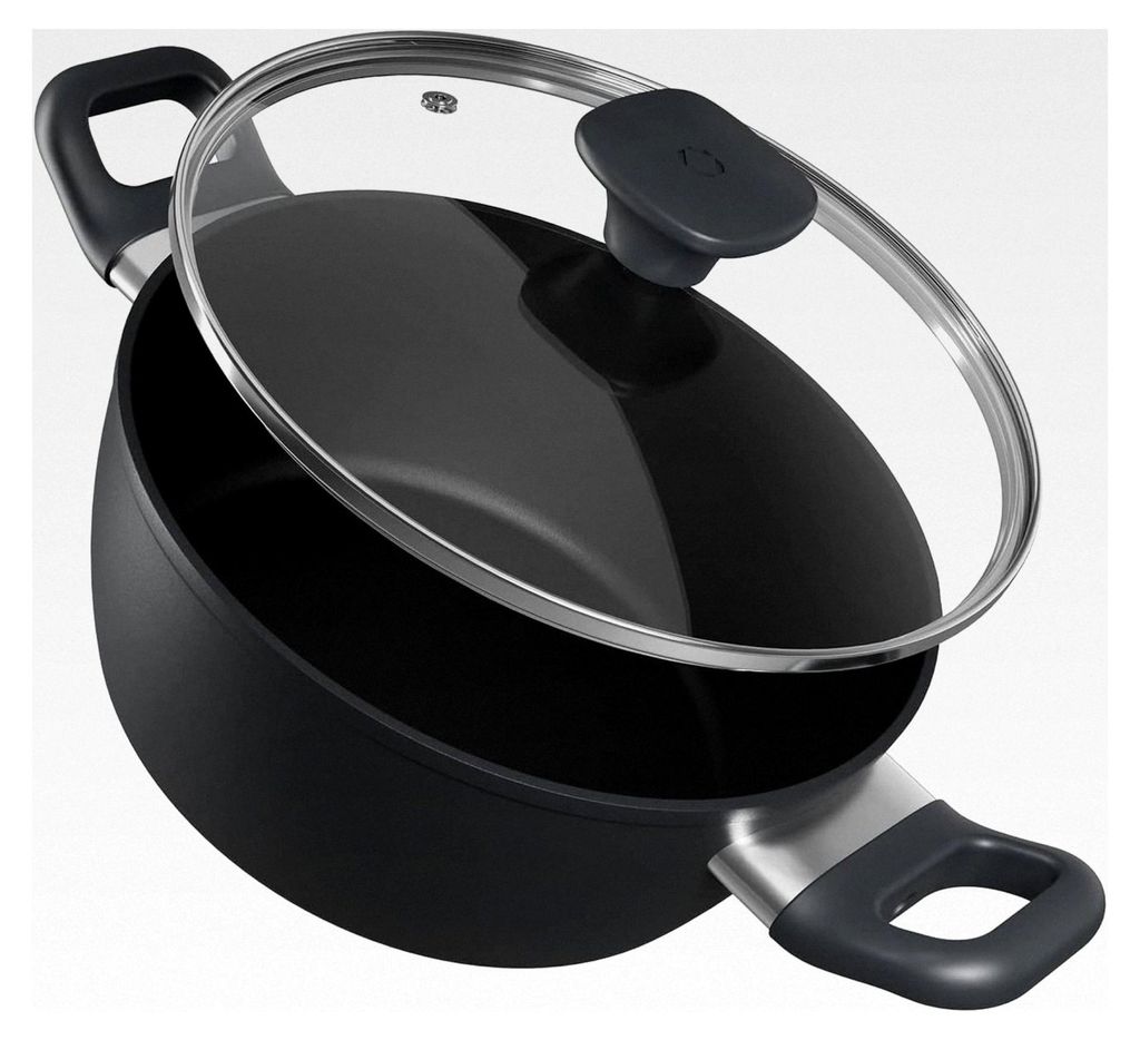 Antihaft-Topf, 24 cm Kochtopf, Spülmaschinenfester Kochtopf für Induktion, 4,1 L Suppentopf, Keramik, Gasherd, Kochplatte