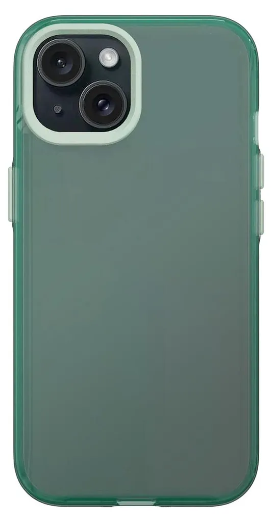 Coque anti-jaunissement iPhone 15 Rhinoshield JellyTint verte fine