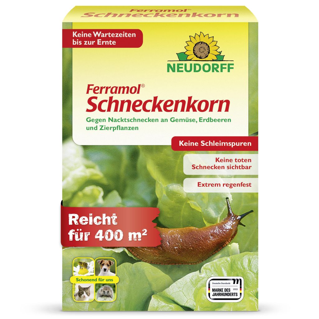 Neudorff Ferramol Schneckenkorn 2kg für 400m² gegen Produktbild 