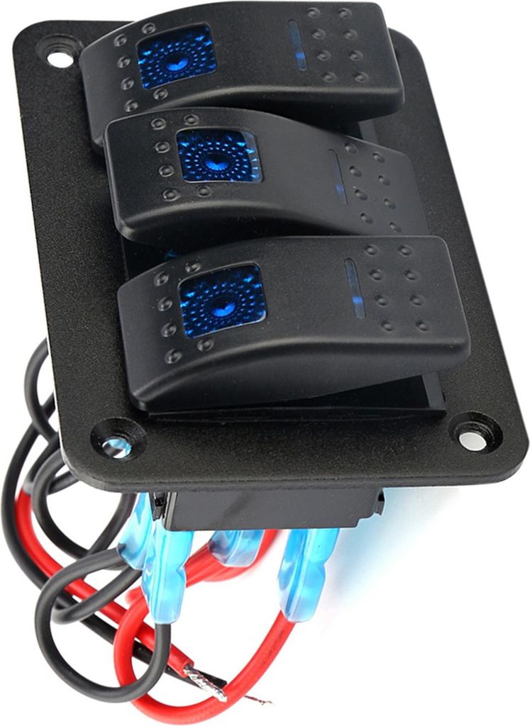 Kipphebelschalter, LED Blue Light Toggle Switch, Produktbild 