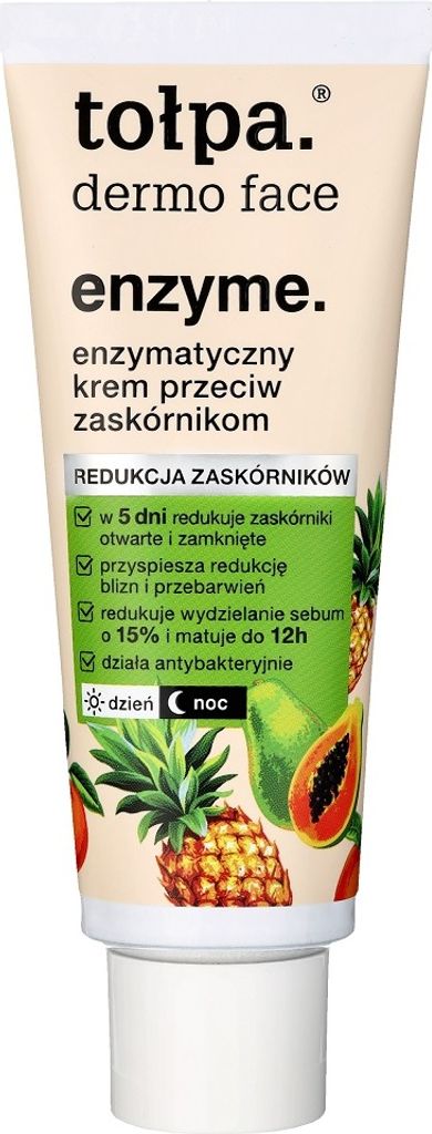 TOŁPA Dermo Gesichtsenzym-Creme gegen Mitesser für Tag und Nacht, 40 ml