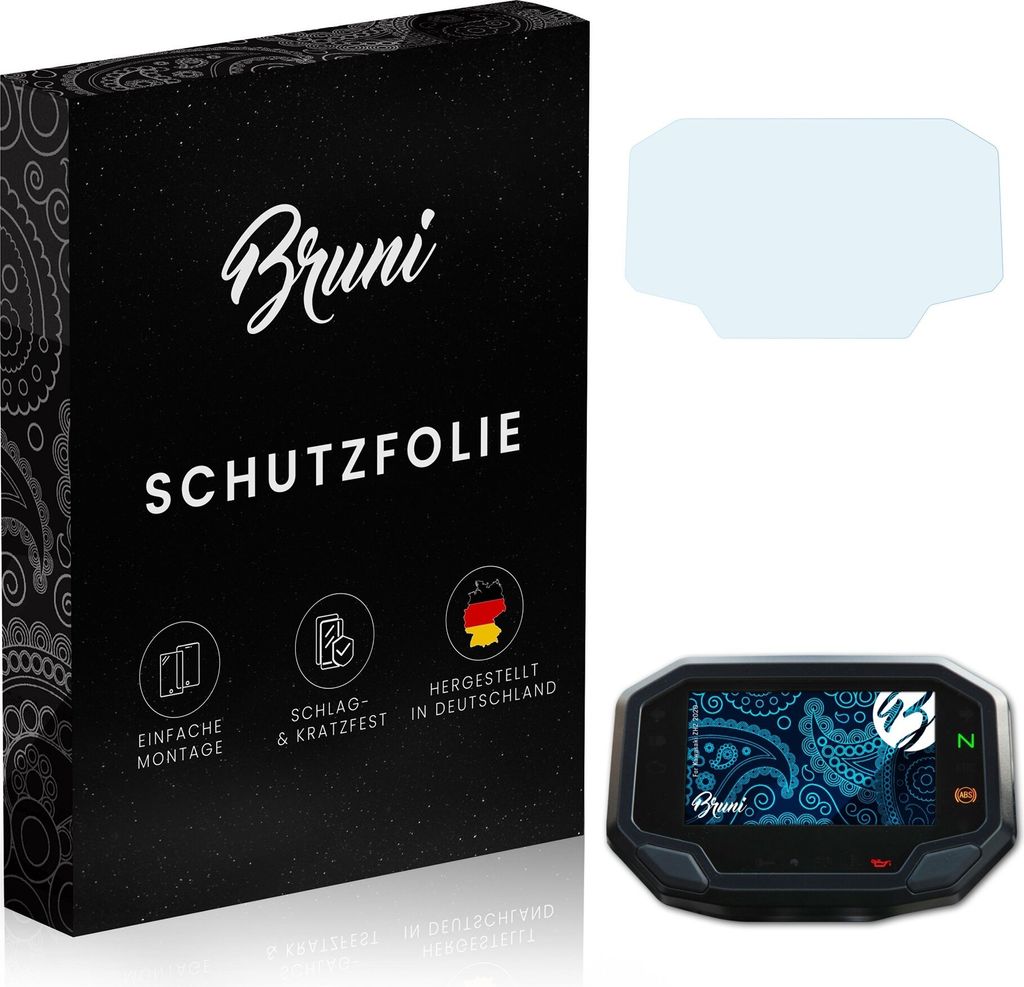 Bruni Basics-Clear 2x Schutzfolie kompatibel mit Kawasaki ZH2 (2020) Folie