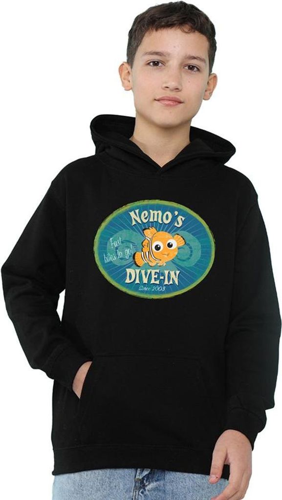 Finding Nemo - "Nemo's Dive In" Kapuzenpullover für Kinder TV22589 (116) (Schwarz)