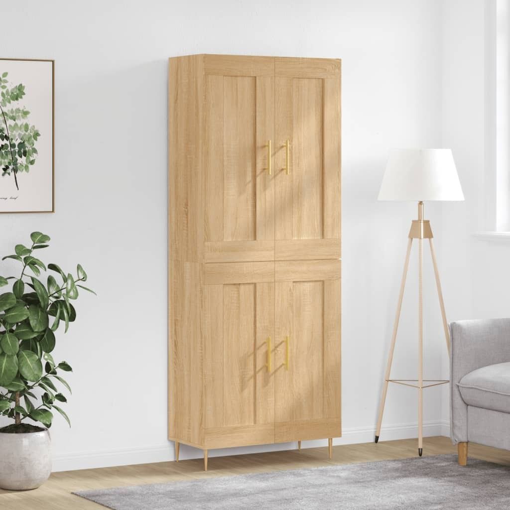 Maison Exclusive - Highboard Sonoma-Eiche 69,5x34x180 cm Holzwerkstoff