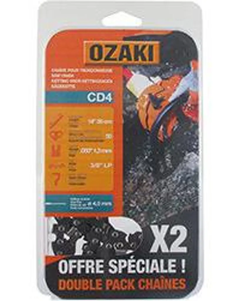 Chaîne tronçonneuse anti-rebond Ozaki 50E : coupez sans effort et en sécurité