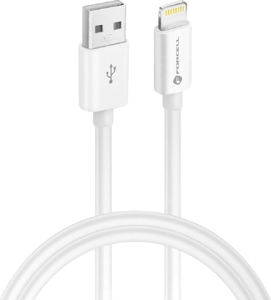 FORCELL USB A zu Lightning 8-pin MFi Kabel 2.4A/5V 12W C703 1m weiß