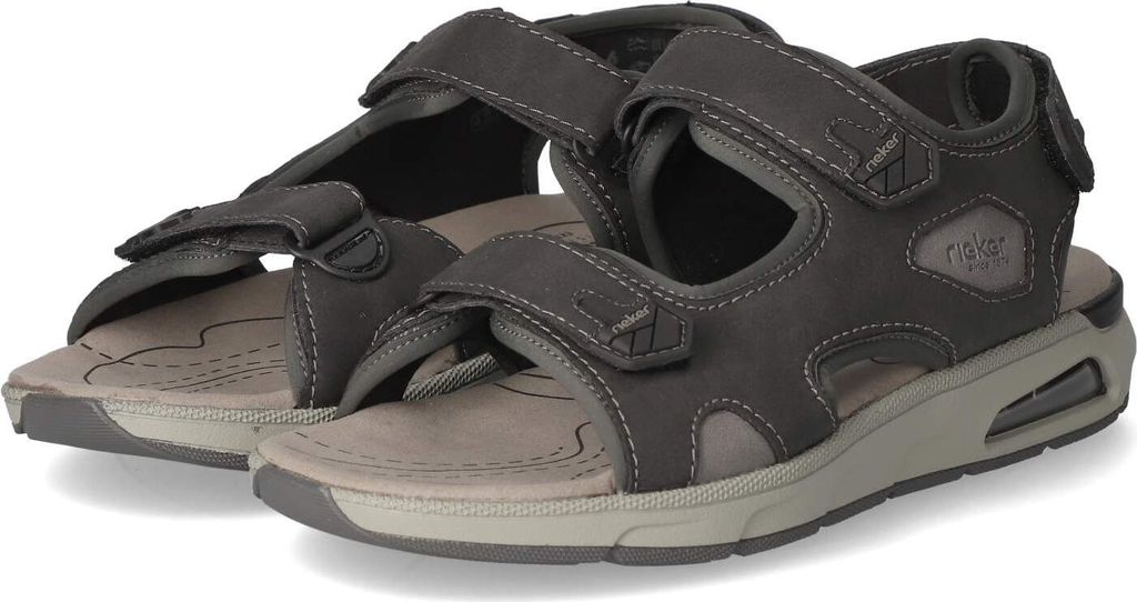 Rieker Herren Sandalen Schwarz Textil Synthetik Mix Größe: Produktbild 