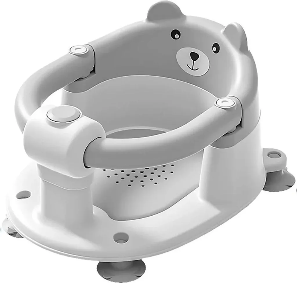 Siège de bain bébé pliable et antidérapant, structure gain de place