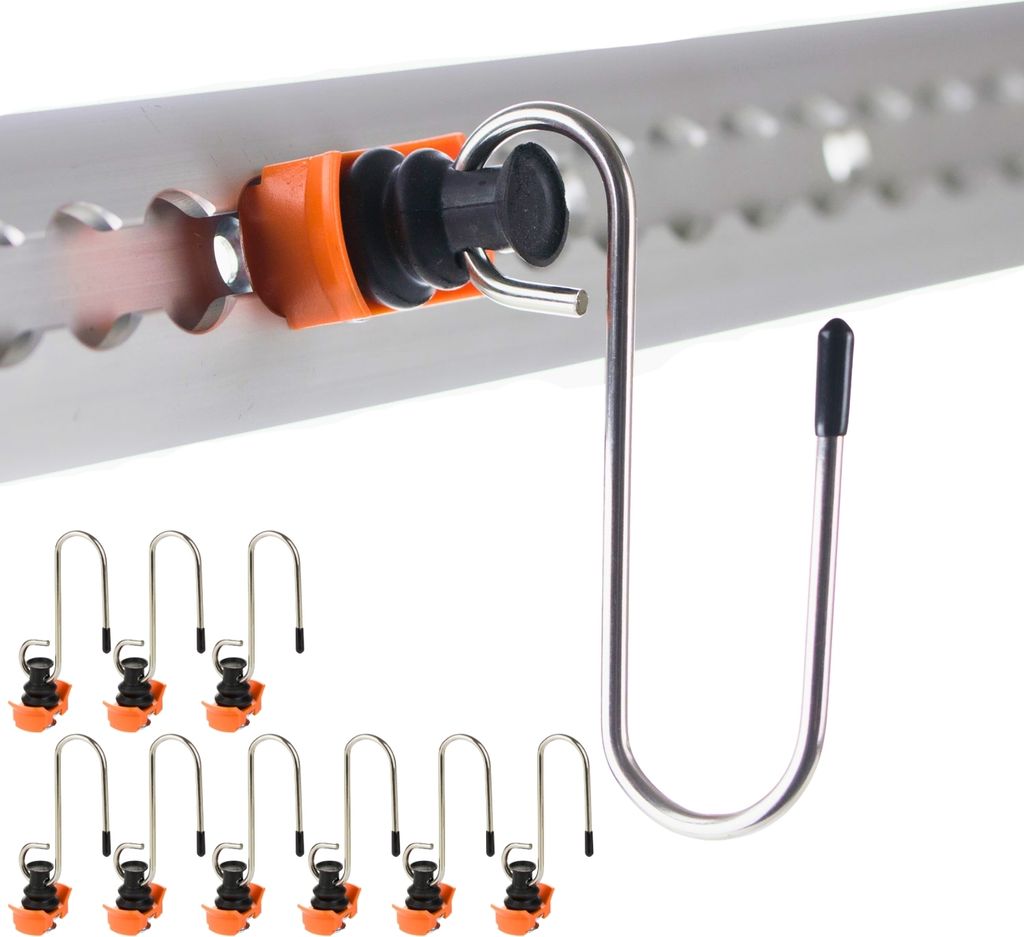 Single Fitting mit Haken für Airlineschiene Endbeschlag Endfittinge Zurrschiene 10 Stück