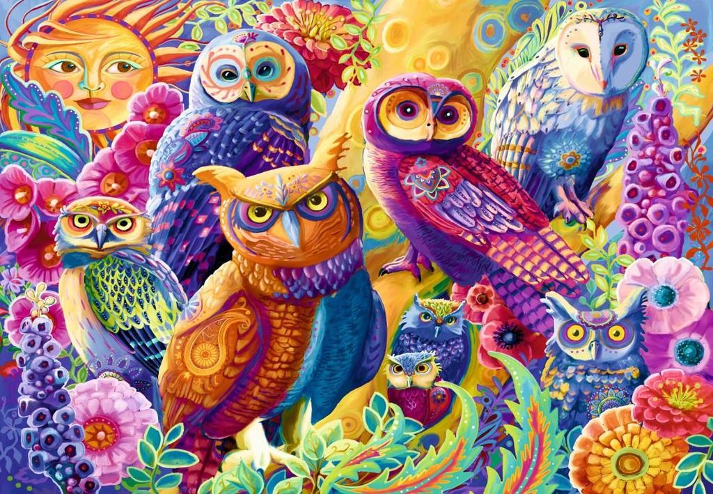Bluebird Puzzle Puzzlekasten Owl Autonomy - 1000 Teile Eulenmotiv