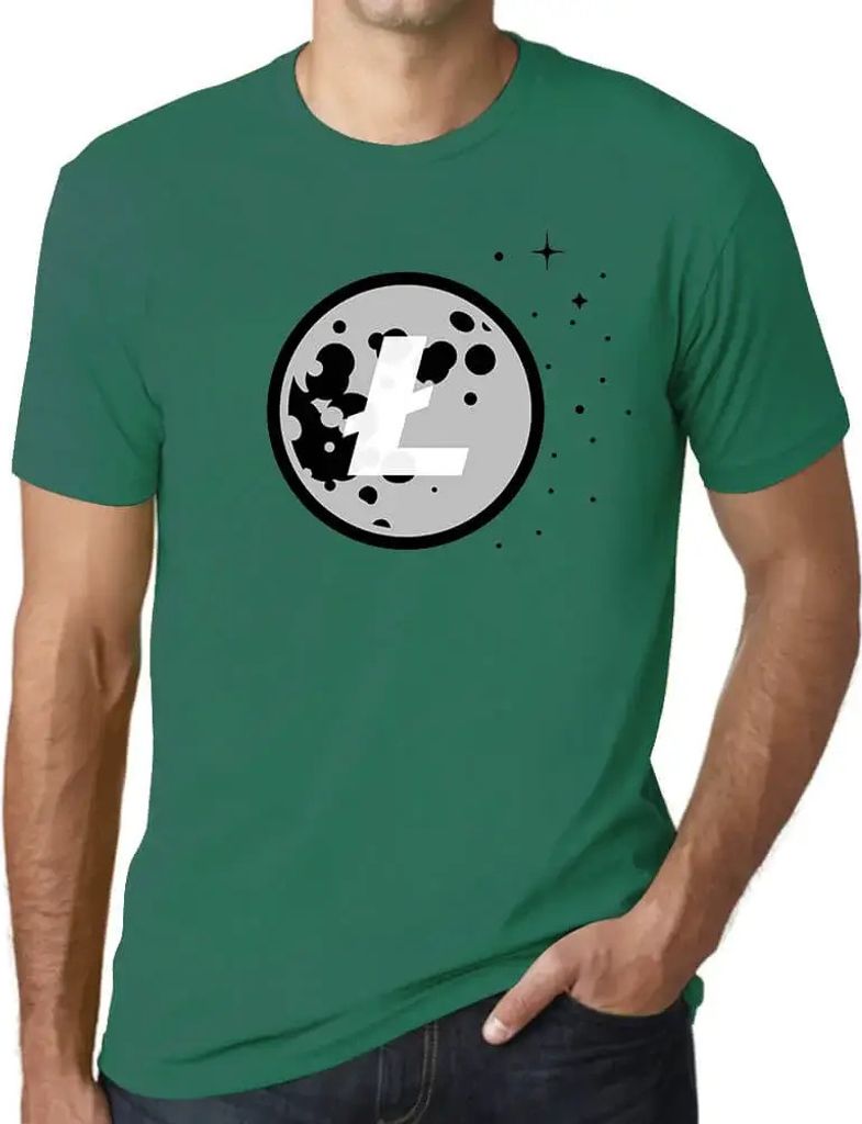 Herren Grafik T-Shirt Litecoin Zum Mond, Kryptowährung-Krypto-Trader – Litecoin To The Moon, Cryptocurrency Crypto Traders – Öko-Verantwortlich