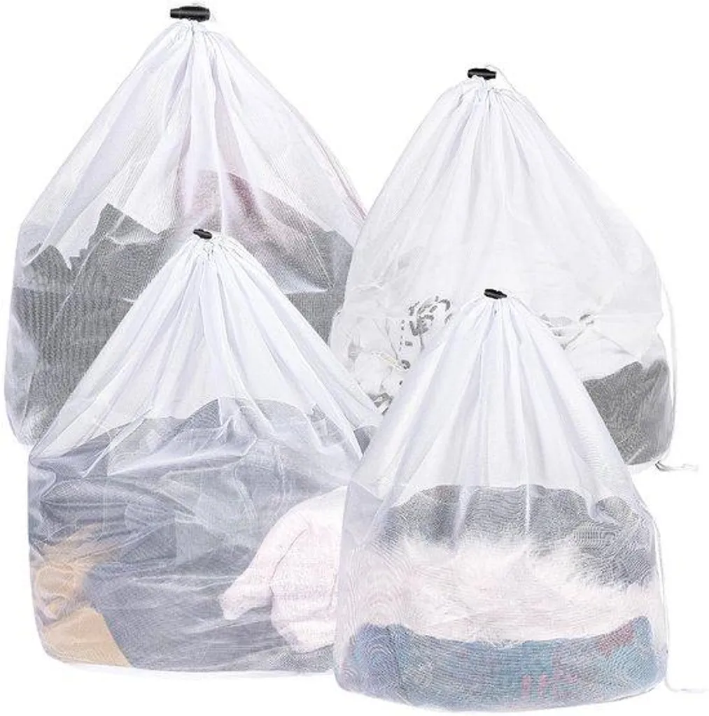 Filet à linge maille fine avec cordon de serrage, 4 formats différents