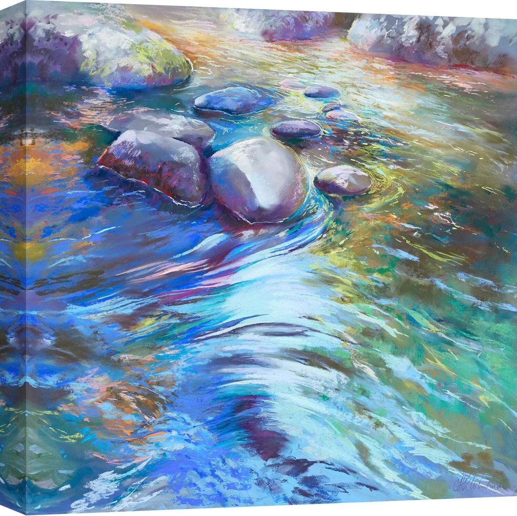 Leinwandbuild - Nel Whatmore - Fließender Fluss - 90X90 cm