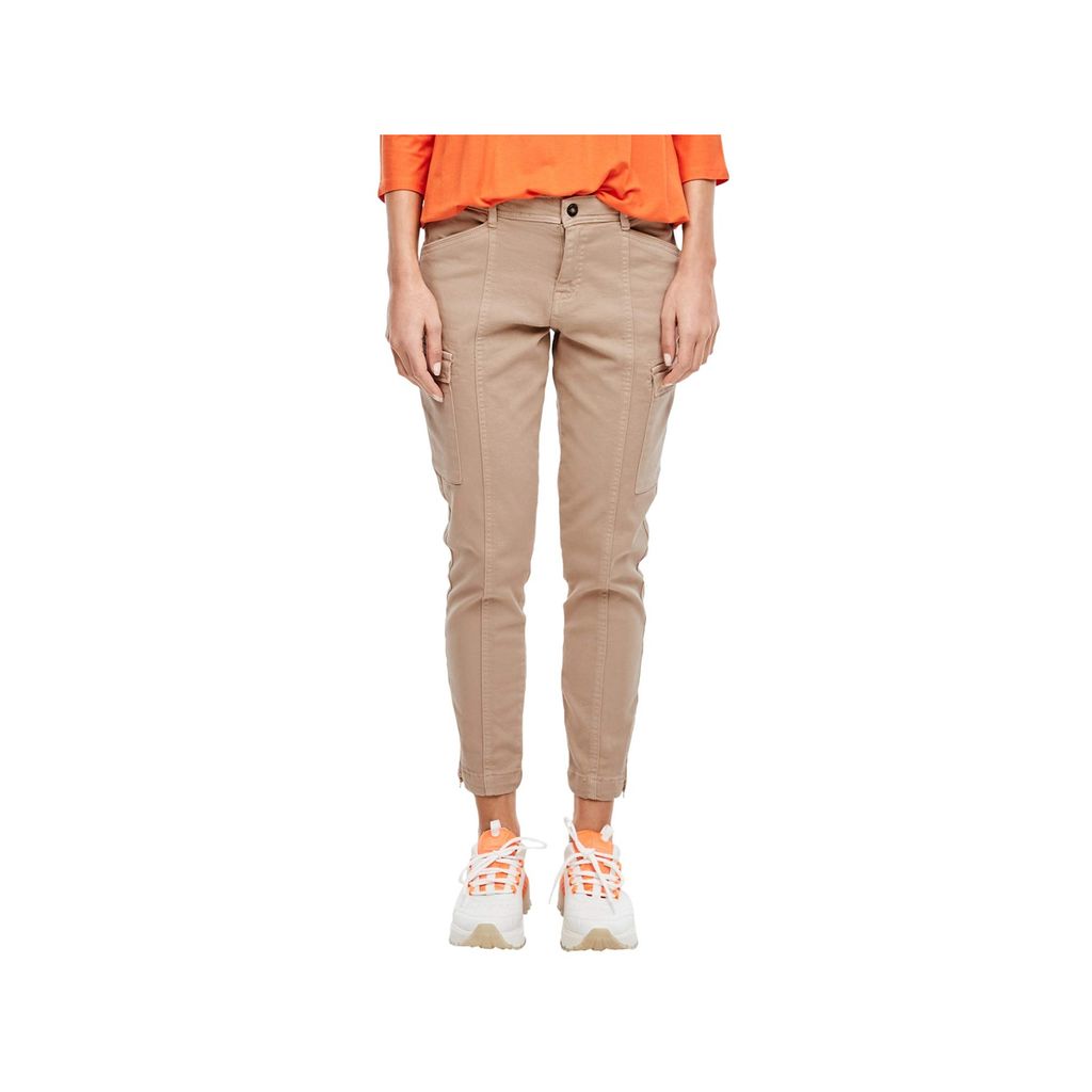 24187 S. Oliver, Shape Ankle 7/8, 7/8 Damen Jeans Hose, Stretchdenim, beige, D 44 W 34 L 28
