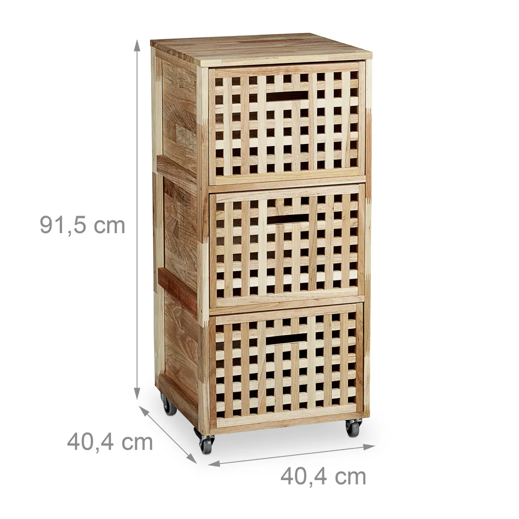 Gagnez de la Place avec ce Caisson en Noyer Compact à 3 Compartiments - 3