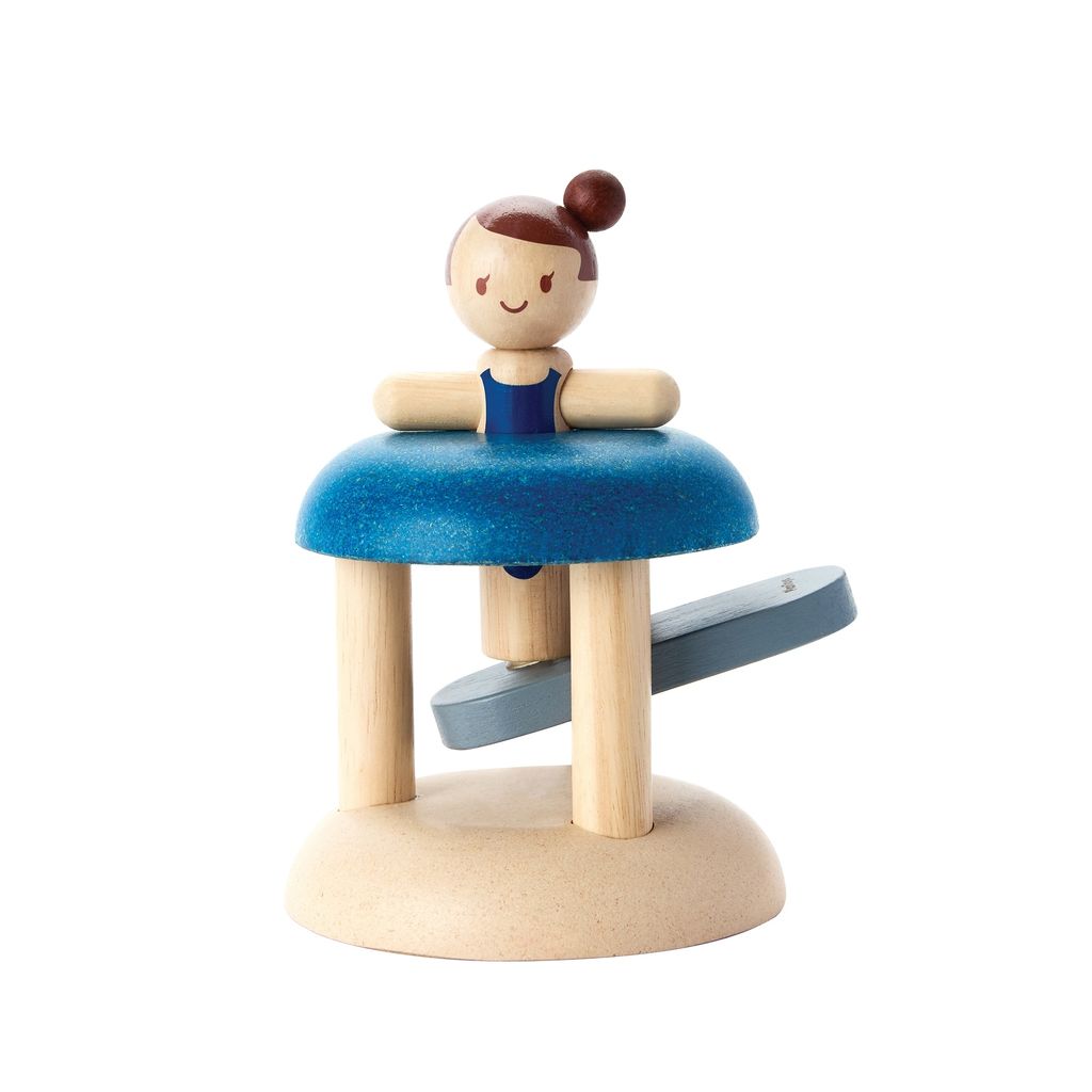 PlanToys Springende Turnerin - 9,1x9,8 cm - ab 12 Monaten.