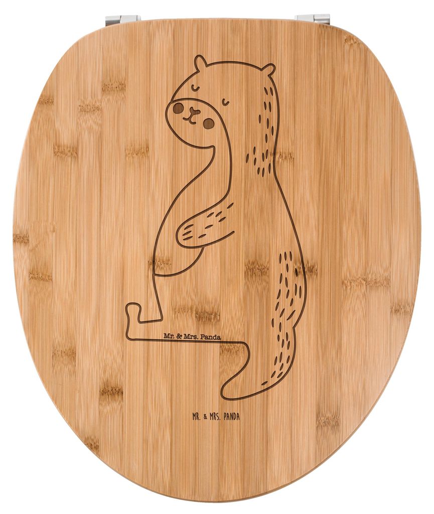 Mr. & Mrs. Panda WC Sitz Otter Bauch - Transparent - Geschenk, voll Gefuttert, Seeotter, Satt, Sportmuffel, Deckel, Klobrille, See, Toilettendeckel...