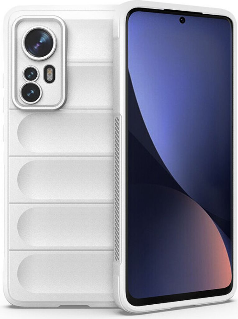 Xiaomi 12 Lite Hülle, Weich TPU Silikon Stossfest Anti-rutsch Schutzhülle für Xiaomi 12 Lite Weiß