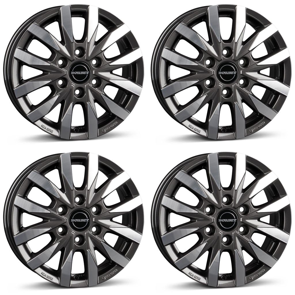 4 Borbet Felgen CW6 6.5x16 ET54 6x130 ANTP für Mercedes Sprinter Sprinter (Typ 906 AC) Sprinter (Typ 906 BB) 6x130 ANTP für Mercedes