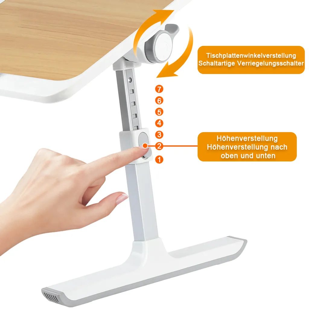 Support de lit pour PC portable avec refroidissement et hauteur de 40cm - 4