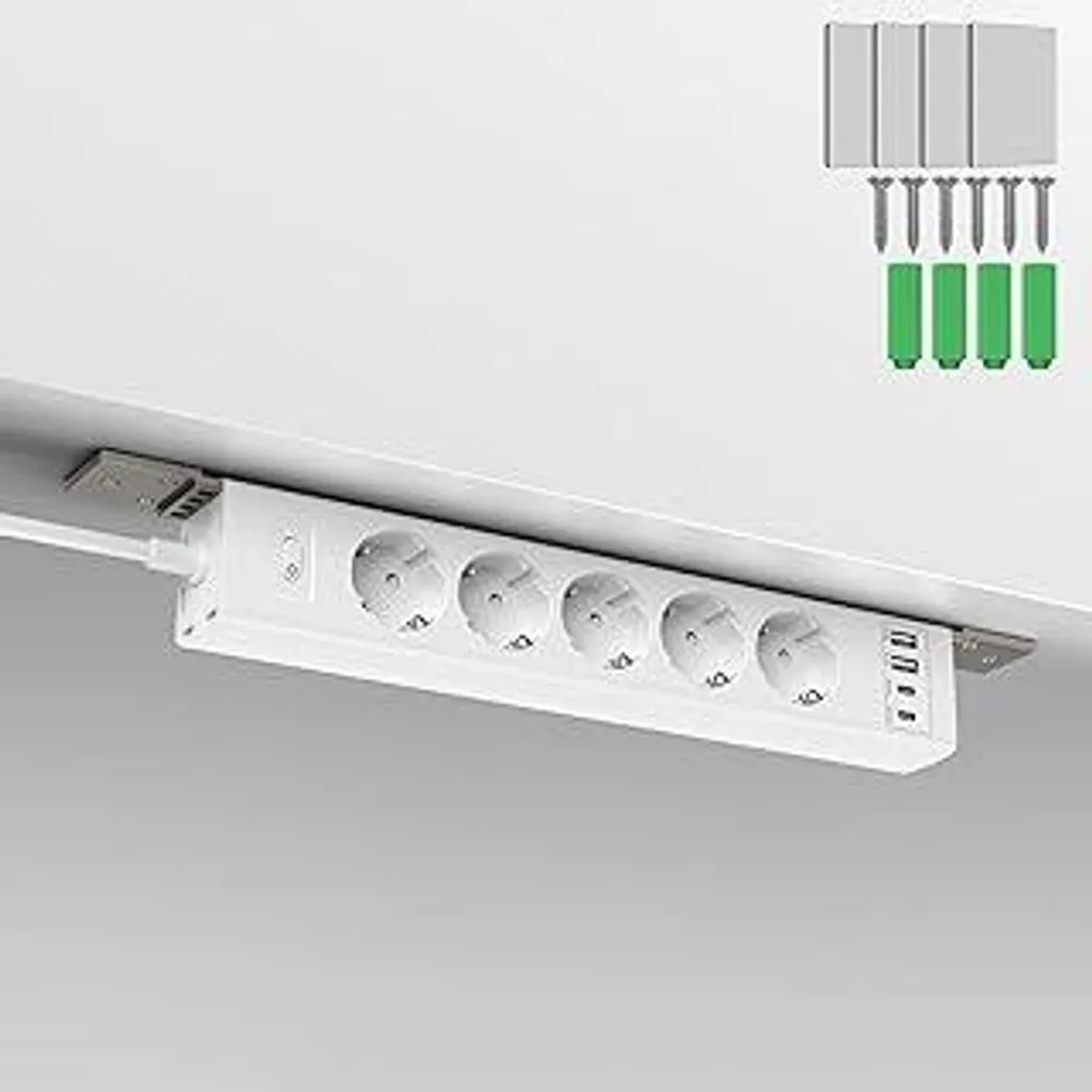 Presa Multipla 5 Vie Sottobanco USB-C PD20W | Hub Energia Smart