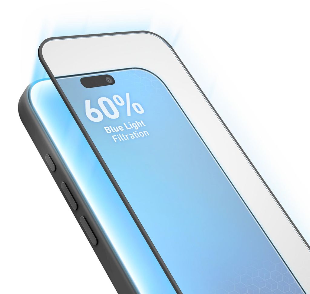 Full Cover Schutzglas Anti-Blaulicht mit Eyesafe CPF60 Technologie für iPhone 17/16 Pro