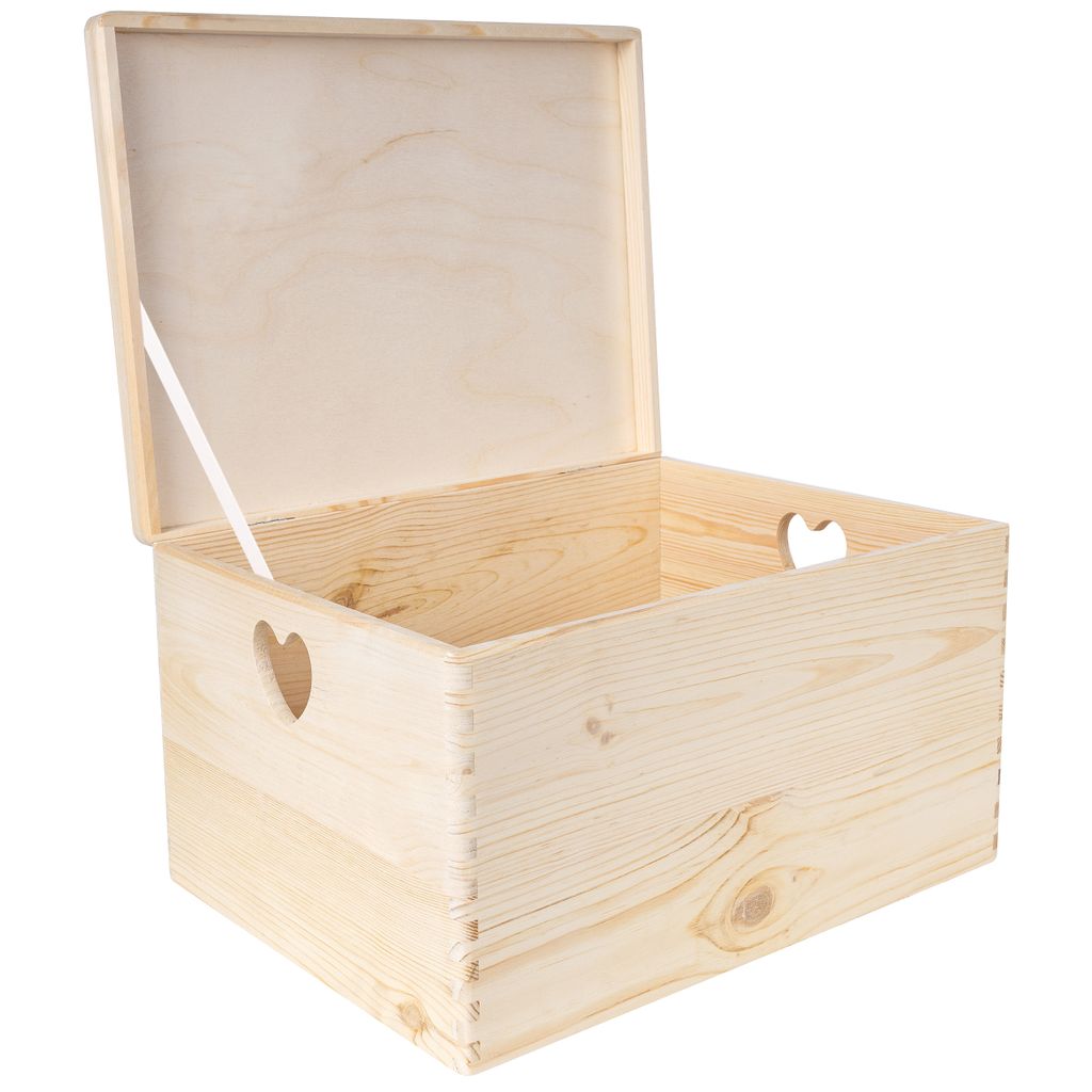 Creative Deco Drevená škatuľa s Vekom | 40 x 30 x 24 cm Obrázok produktu 