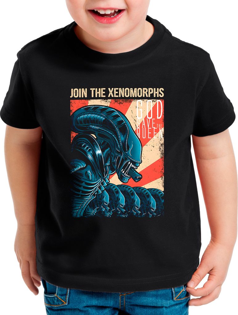 style3 God Save the Queen Kinder T-Shirt xenomorph alien ripley movie