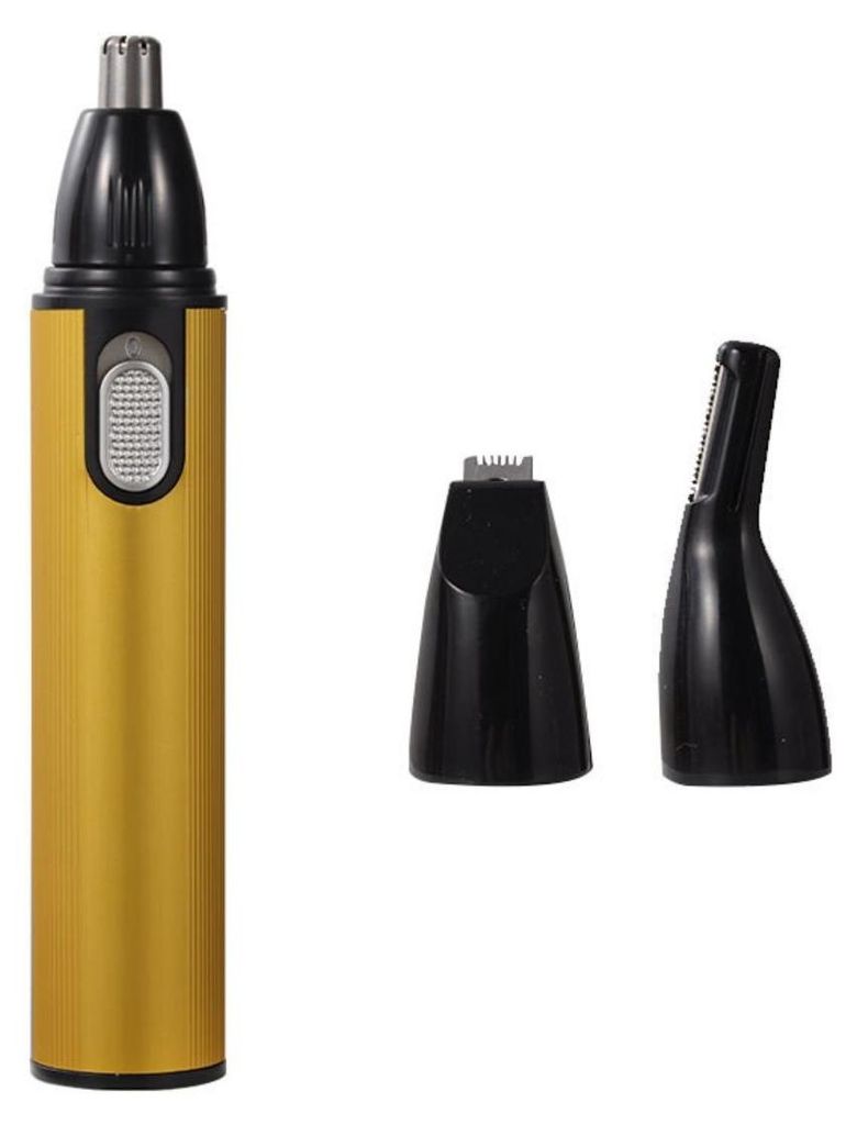 INF 3-in-1 USB-Trimmer Nase Augenbrauen Gesicht ABS 13.4x2.5cm unterwegs Gold