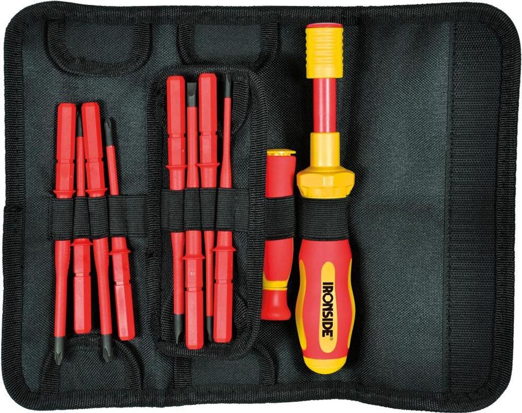 VDE-Drehmomentschrauber-Set 18-teilig in Rolltasche