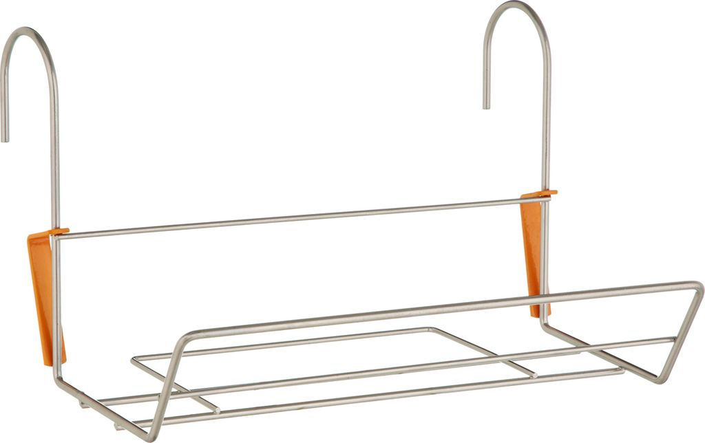 Dehner Blumenkastenhalter Mary, ca. 38 x 21 x 28 cm, Metall, hellgrau