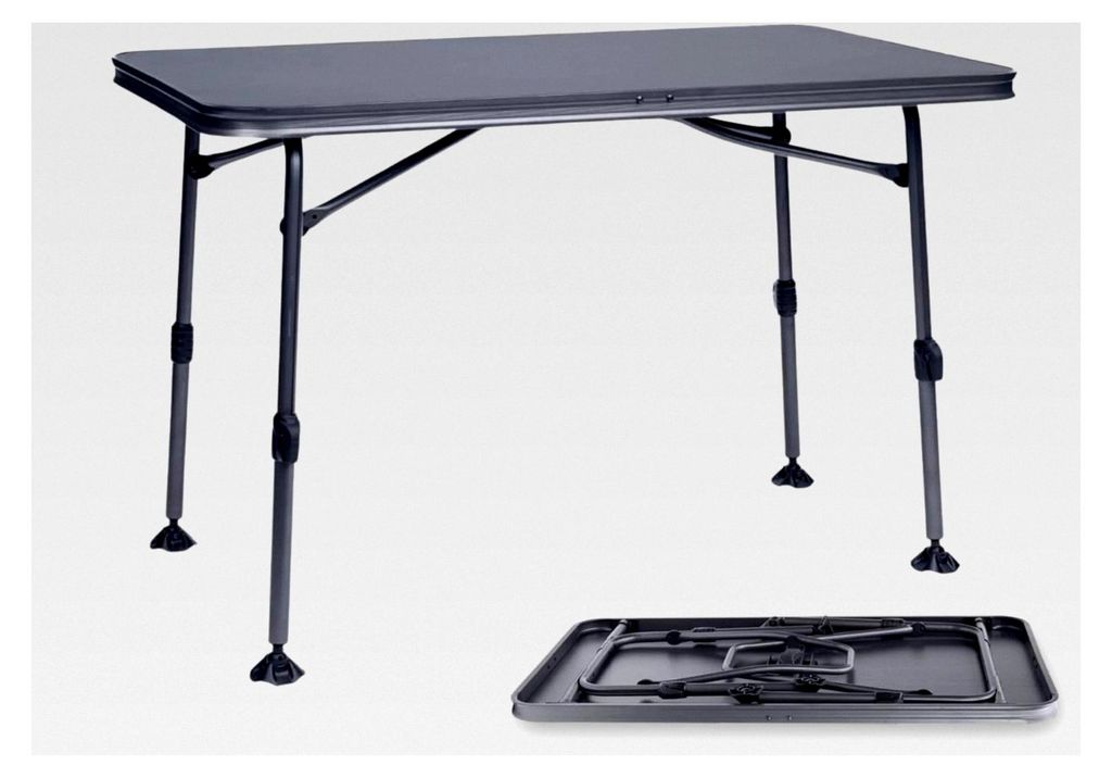 Molveno Campingtisch | Höhenverstellbarer Klapptisch 115 x 70 cm aus Aluminium | Klappbarer Camping- und Gartentisch | Falttisch für Balkon und T...