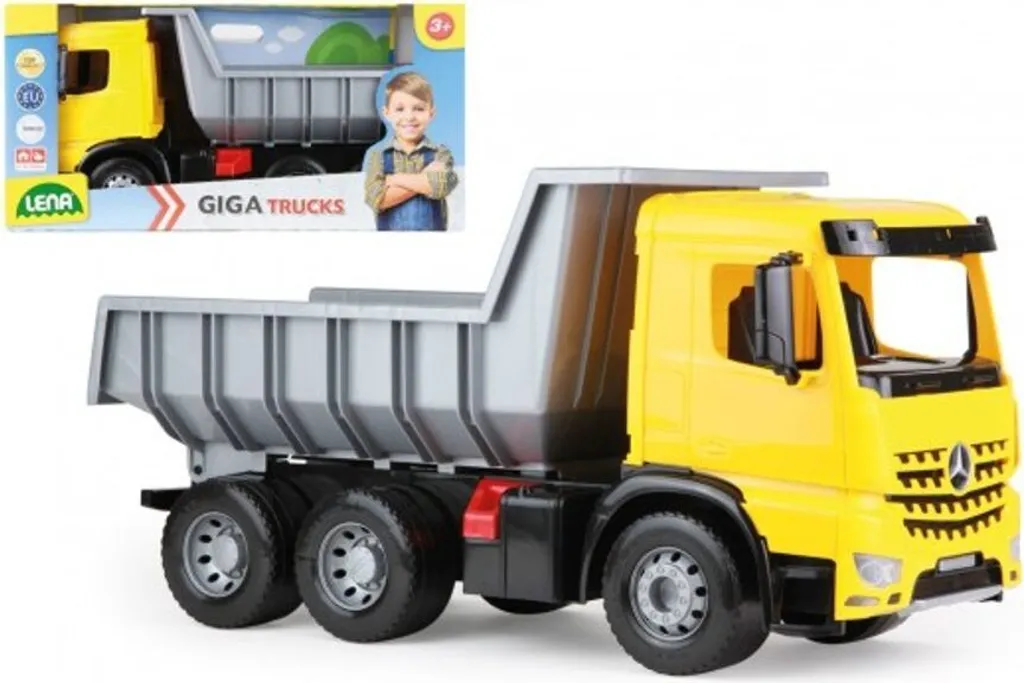 Camion benne Mercedes robuste 66cm 3 axes : le jouet qui ne casse pas