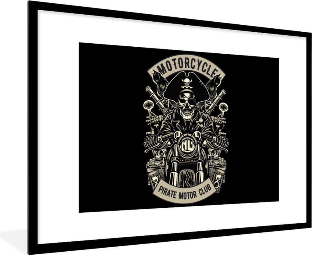 MuchoWow® MuchoWow® Gerahmtes Poster Motor - Pirat - Produktbild 