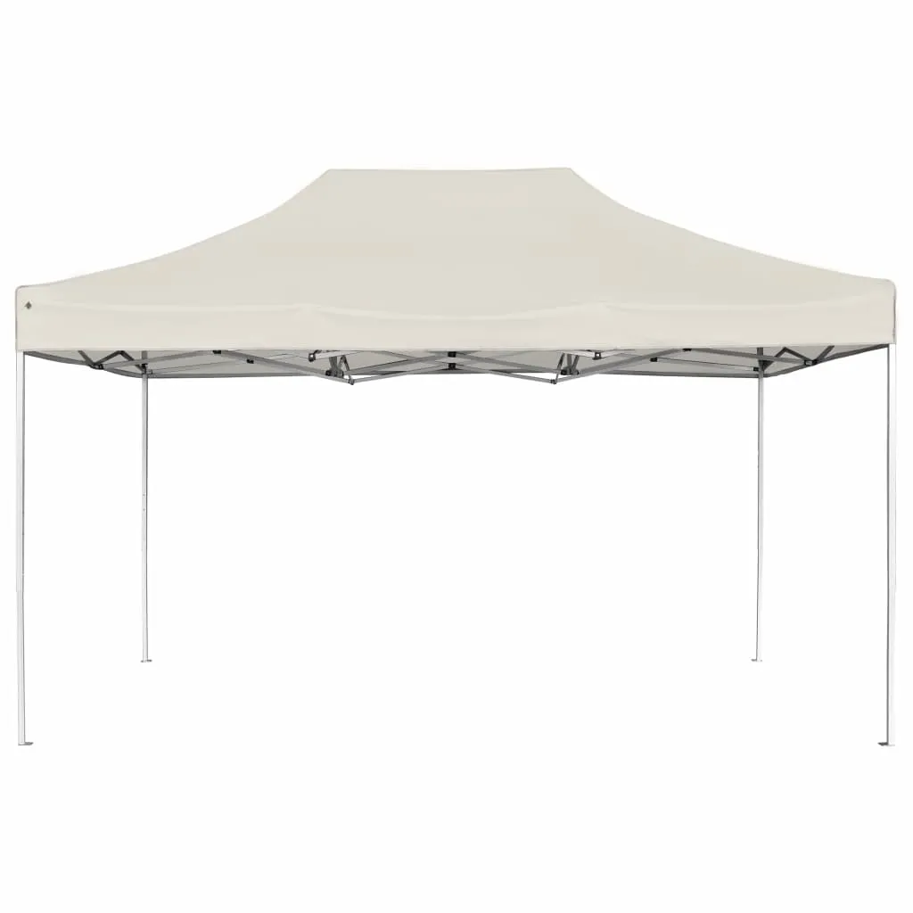 Tente de réception 4,5x3 m pliable en alu avec toit crème anti-UV