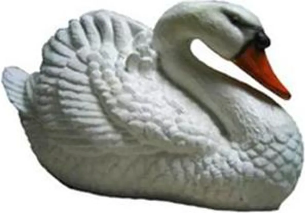 Égayez votre Jardin avec cette Figurine Cygne 21cm Peinte à la Main