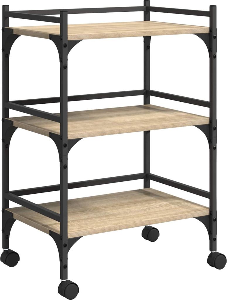 (Saisonschlussverkauf)Küchentrolley Sonoma-Eiche 50x35x75,5 cm Holzwerkstoff - Servierwagen NeuMöbel71126