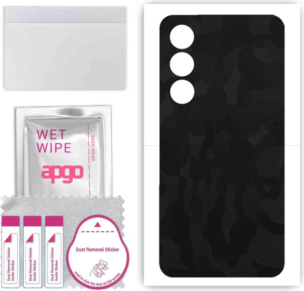 apgo Rückseite Schutzfolie, Skin, kompatibel mit Meizu 21 Note, Hinten Displayschutzfolie aus Vinylfolie, kratzfest, einfache Montage - Schwarzes ...