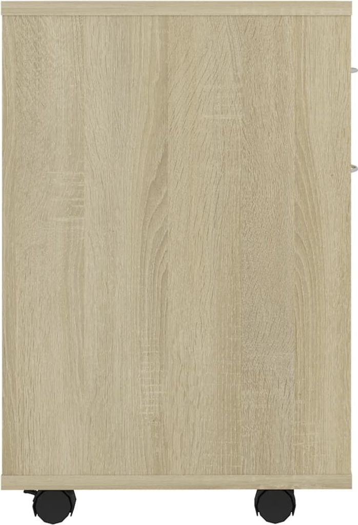vidaXL Szafka na kółkach dąb sonoma 45x38x54 cm materiał Zdjęcie produktu 5