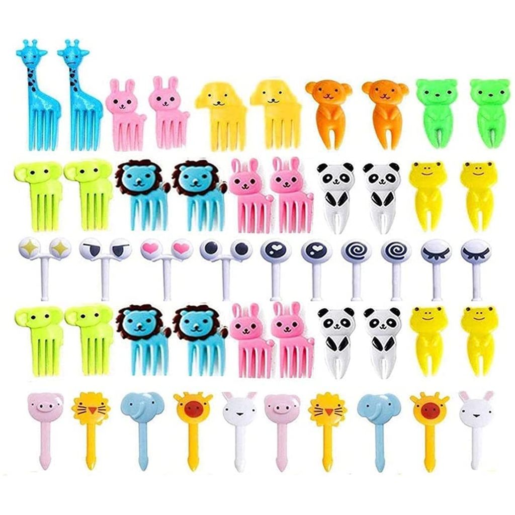 Food Fruit Forks Picks for Kids Cute Animals Bento Box Decor ForksCake Little Forks Dessert Forks