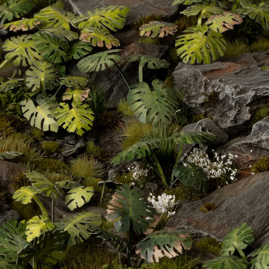 Laser Plants Monstera Gamers Grass : Décors de Jungle pour Figurines 28mm
