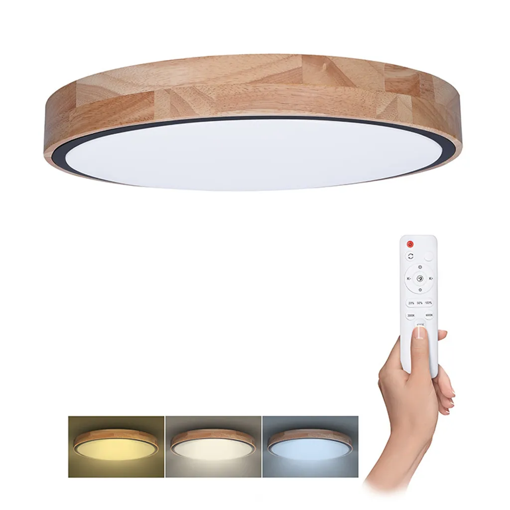 Plafonnier LED Solight WO8006 Iron Oak 60W 4200lm avec Télécommande