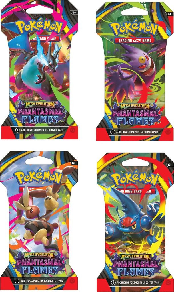 POKÉMON 10193-101 Phantasmal Flames ME02 Sleeved Booster Produktbild 
