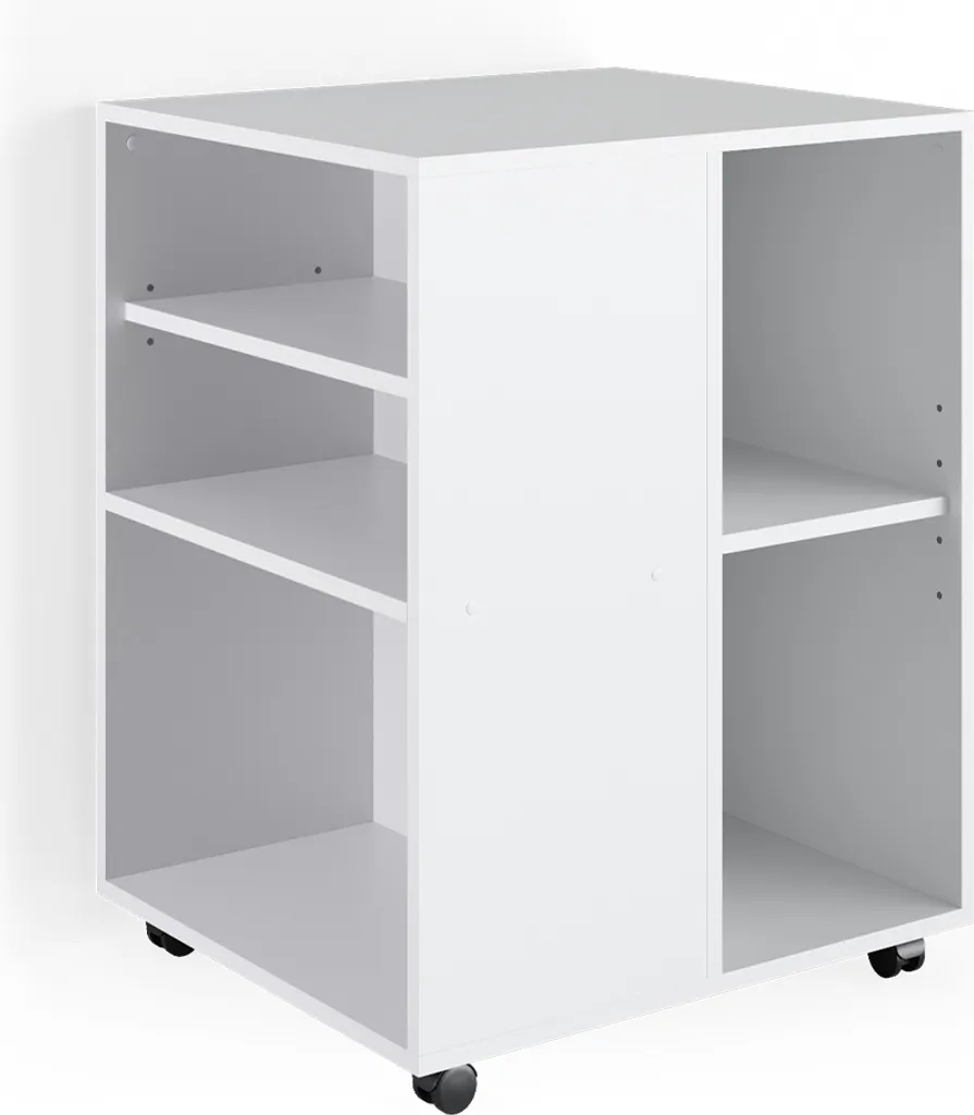 Caisson de bureau blanc Vicco 52,6cm de profondeur avec roues robustes
