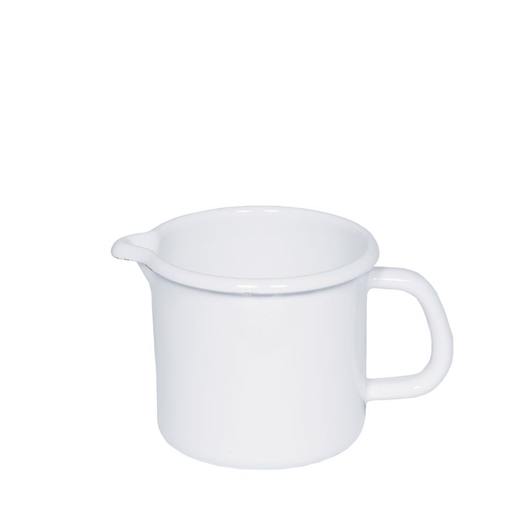 Riess Emaille Schnabeltopf Ø 9 cm 0,5 l weiß Produktbild 