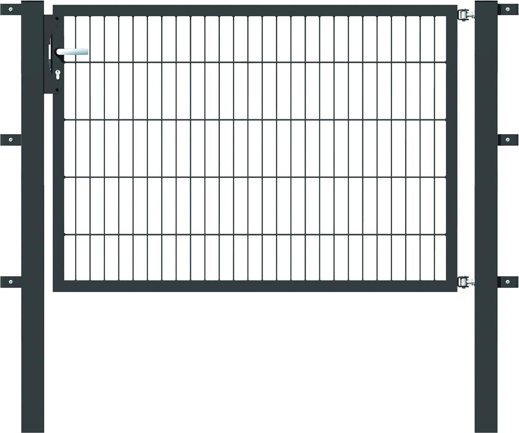 Alberts Einzeltor Flexo mit Zubehör, zum Einbetonieren, anthrazit, Breite 150 cm, Höhe 100 cm
