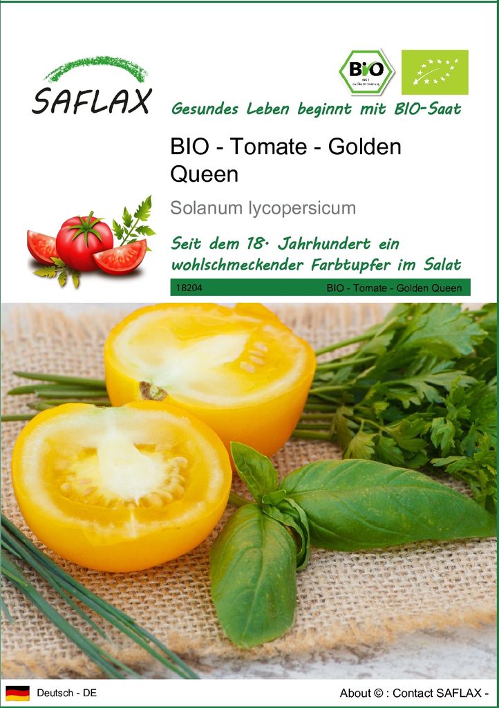 SAFLAX - BIO - Tomate - Golden Queen - Solanum lycopersicum Produktbild 