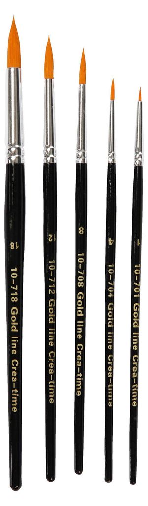 Brosses Gold Line rondes, 5pcs. Image du produit 